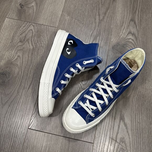 Comme Des Garcons Play X Chuck Taylor All Star 70s Hi Shoes Men's 6 Women's 8 - Picture 3 of 6